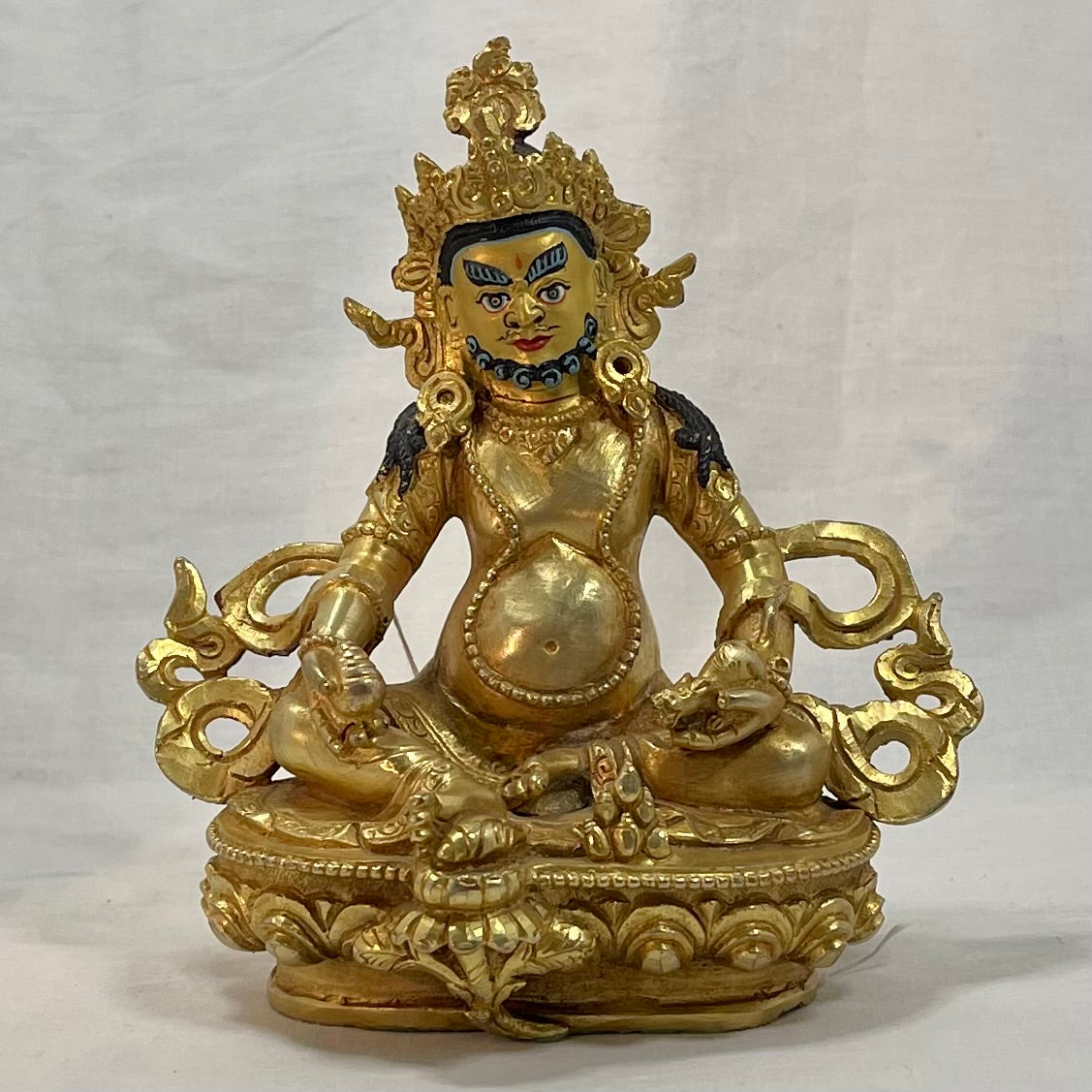 Bearded Dzambala 6 Inch Gold Statues