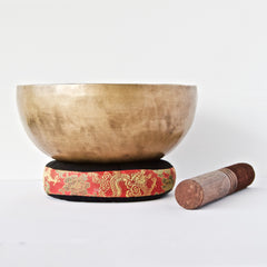 Traditional Plain Singing Bowl with Deity Etched Inside