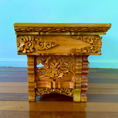 Hand Carved Wooden Tables from Ladakh