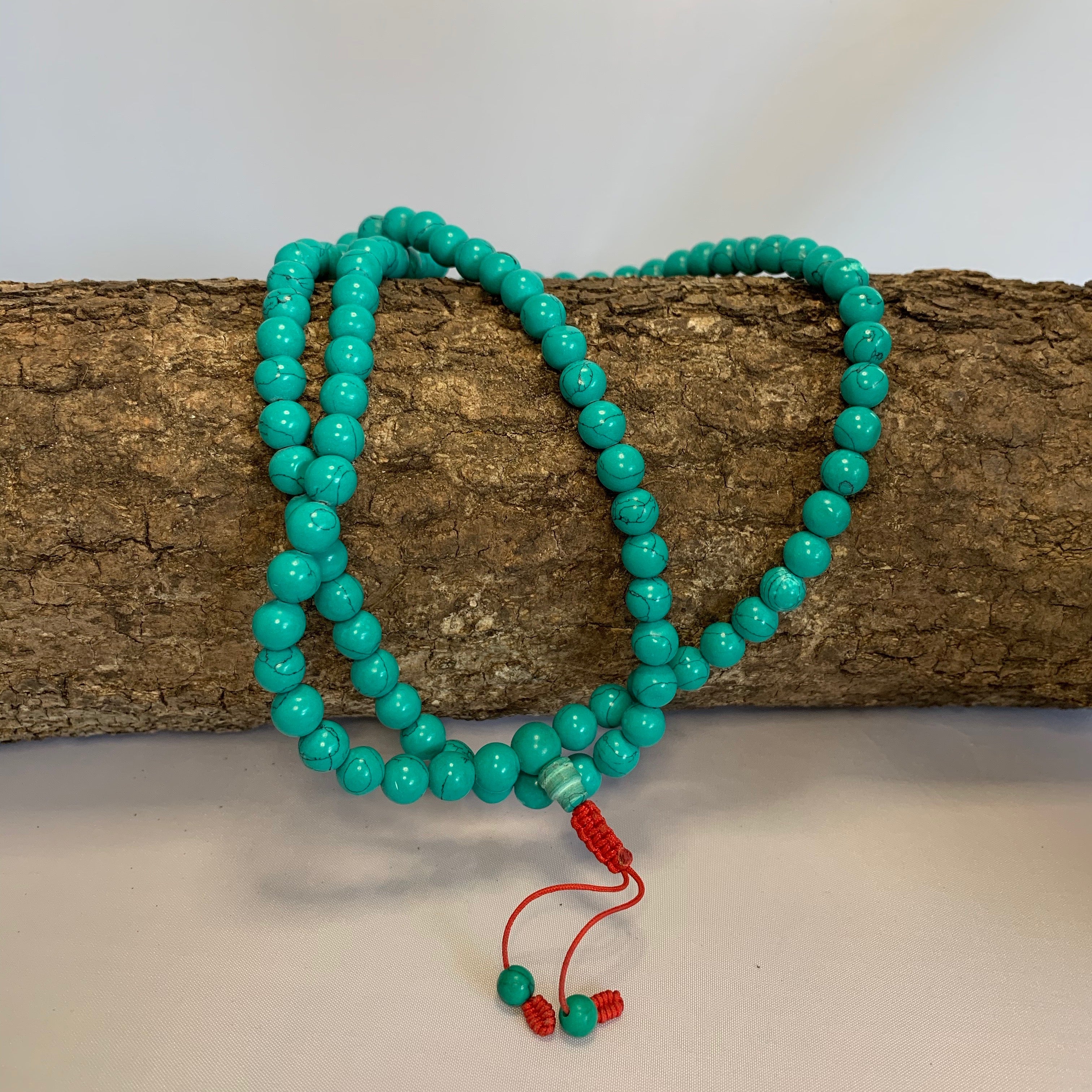 Tibetan Turquoise Mala - 8mm