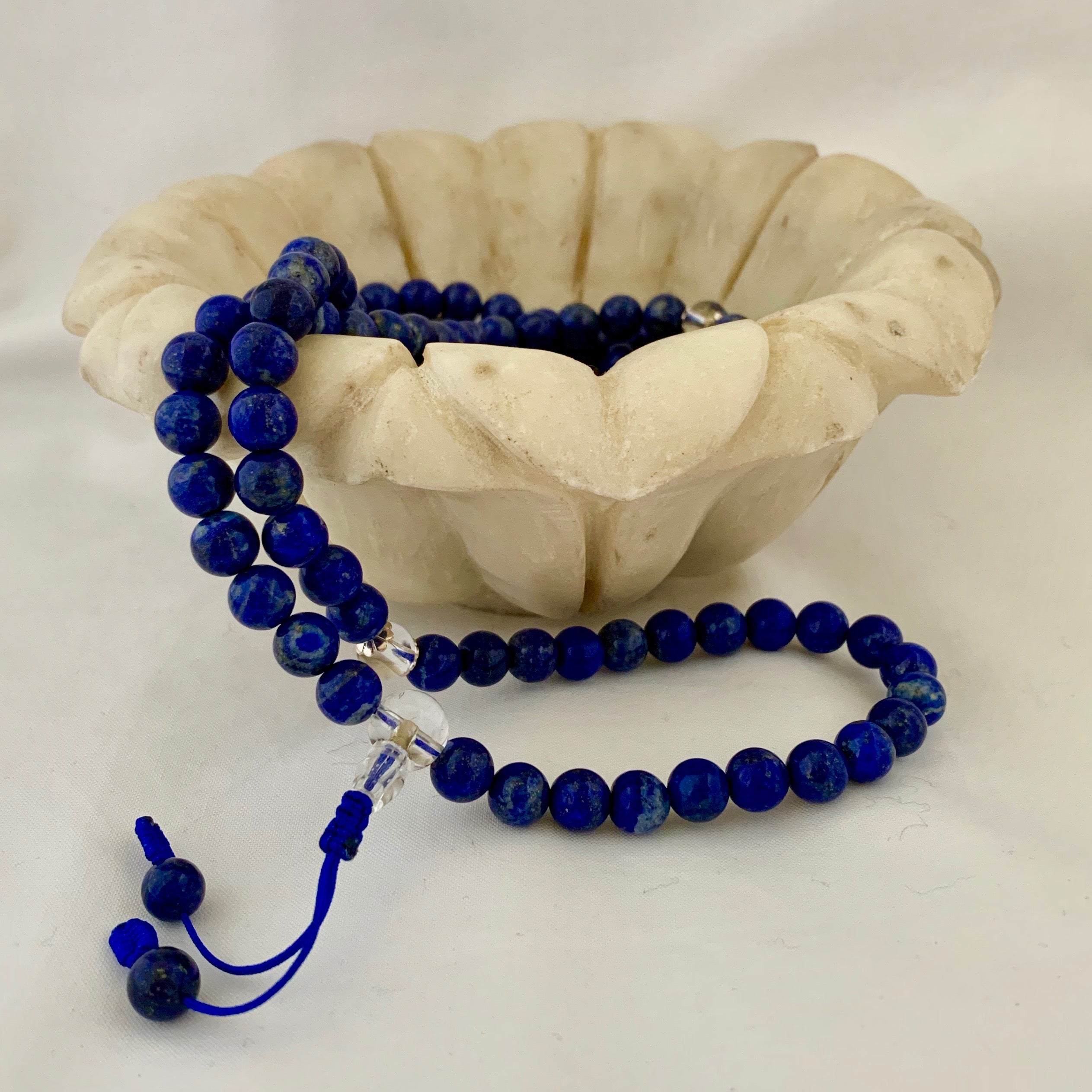 Lapus Lazuli Mala - High Quality by Sacred Treasures