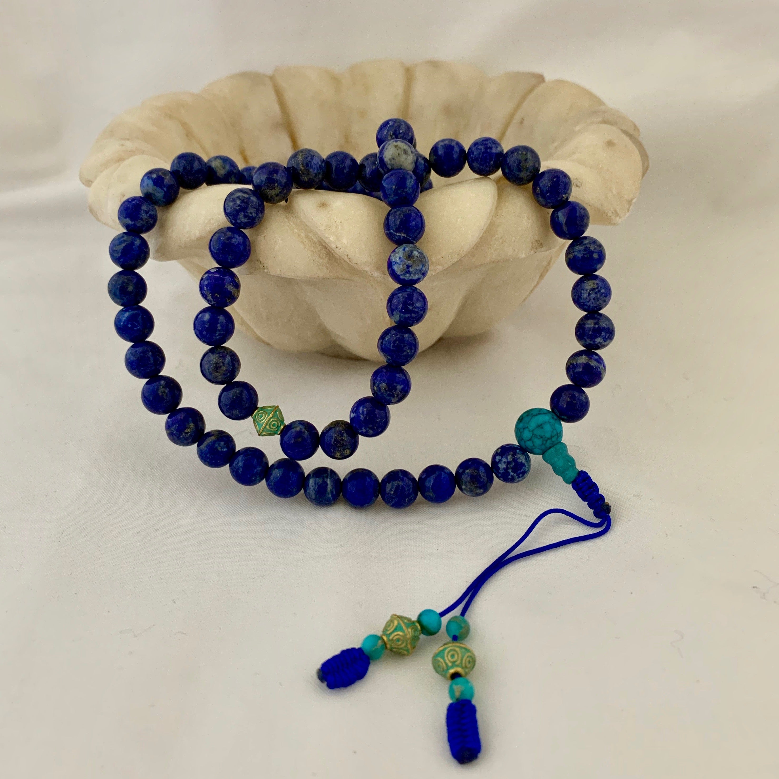Lapus Lazuli Mala - High Quality by Sacred Treasures
