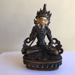 Vajrasattva 6 Inch Copper Statue with Painted Gold Face