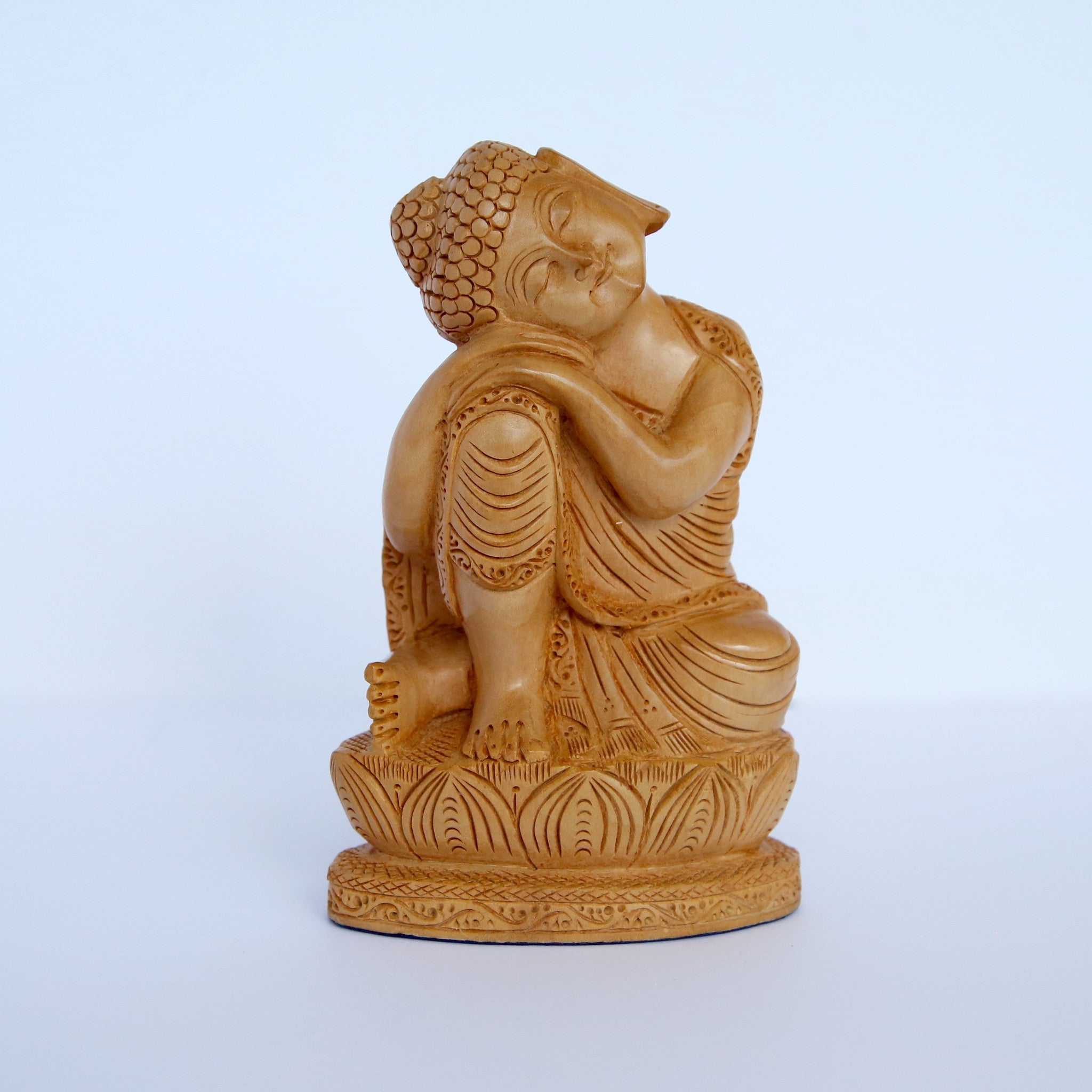 Wooden Thai Relaxing Buddha