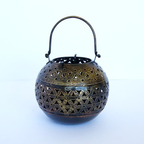 Sphere-Shaped Copper Candle Holder (tealight)