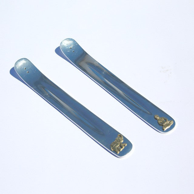 Silver Metal Long Incense Holder