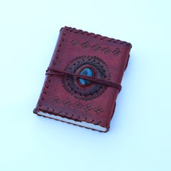 Hand-Made Paper Notebooks - Embossed Leather Cover