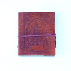 Hand-Made Paper Notebooks - Embossed Leather Cover