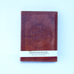 Hand-Made Paper Notebooks - Embossed Leather Cover