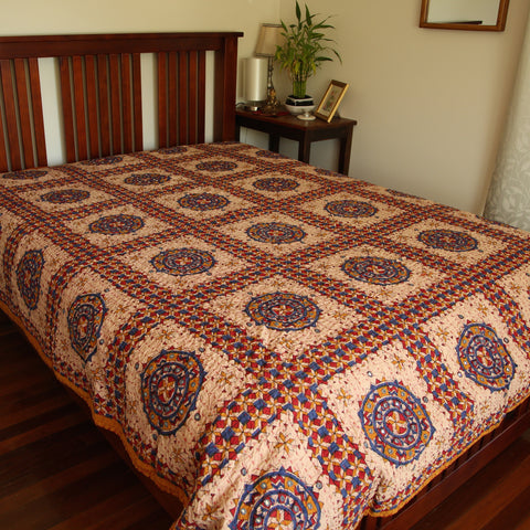 Rajasthani Mirror Style Bed Covers - Super King Size