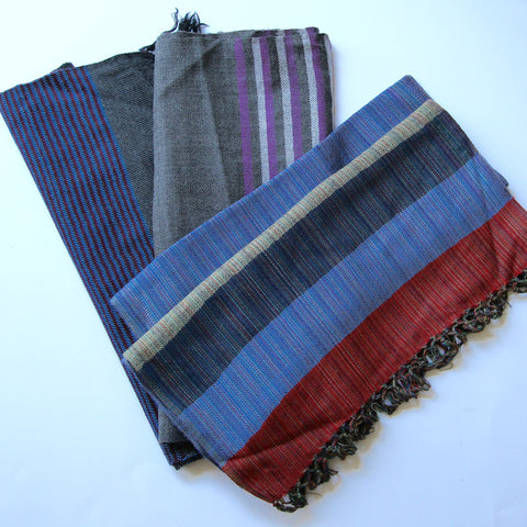 Kullu Wool Scarves - Patterned Lines
