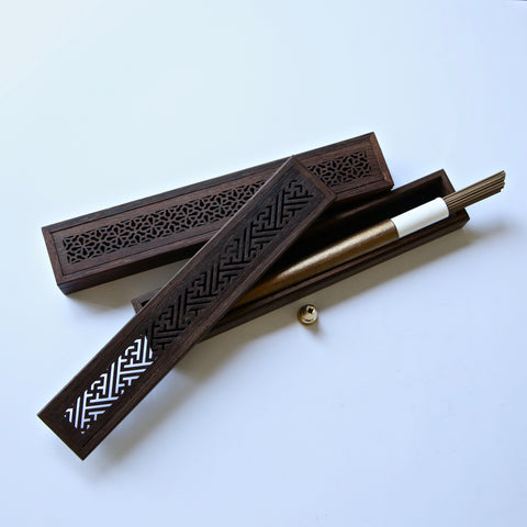 Agarwood Incense Sticks, Box and Metal Holder
