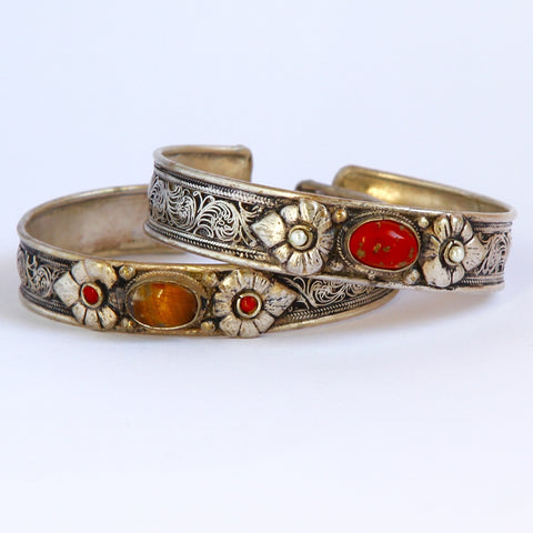 Thin-band Filigree Bracelet - Tibetan style