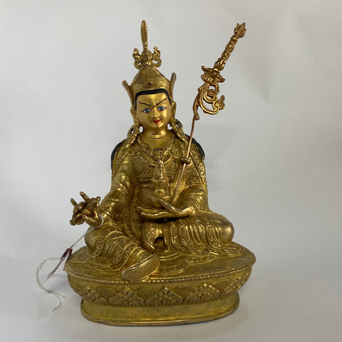 Guru Rinpoche 9 Inch Gold Statue