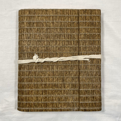 Hand-made Paper Notebook - Hessian cover