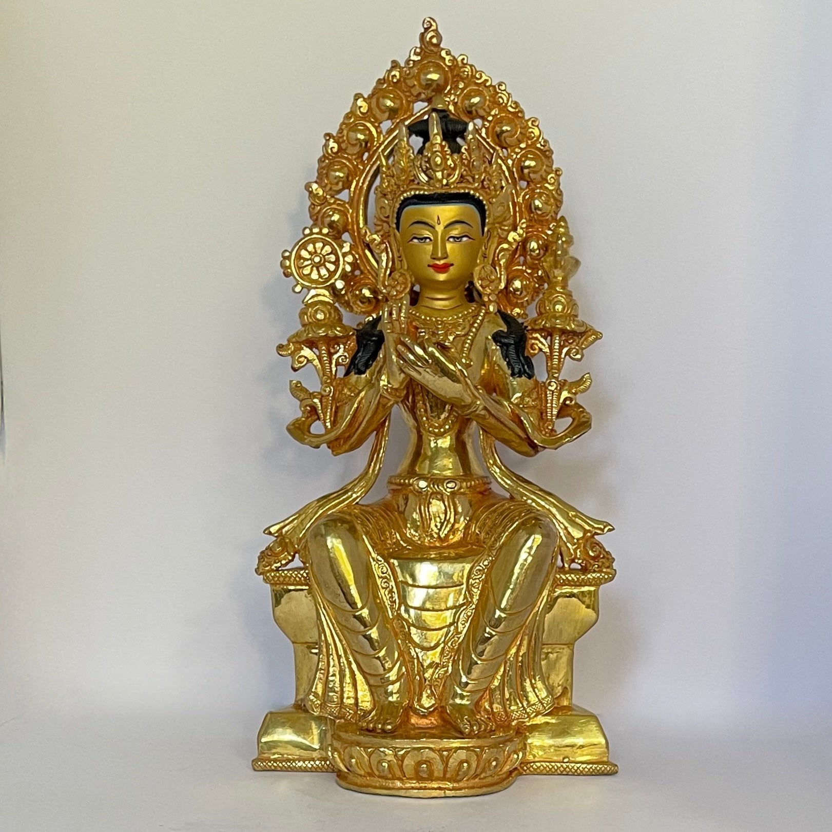Maitraya 12 Inch Gold Statue