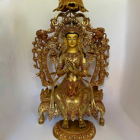 Maitraya 14 Inch Gold Statue