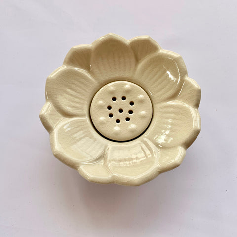 Ceramic lotus incense holder