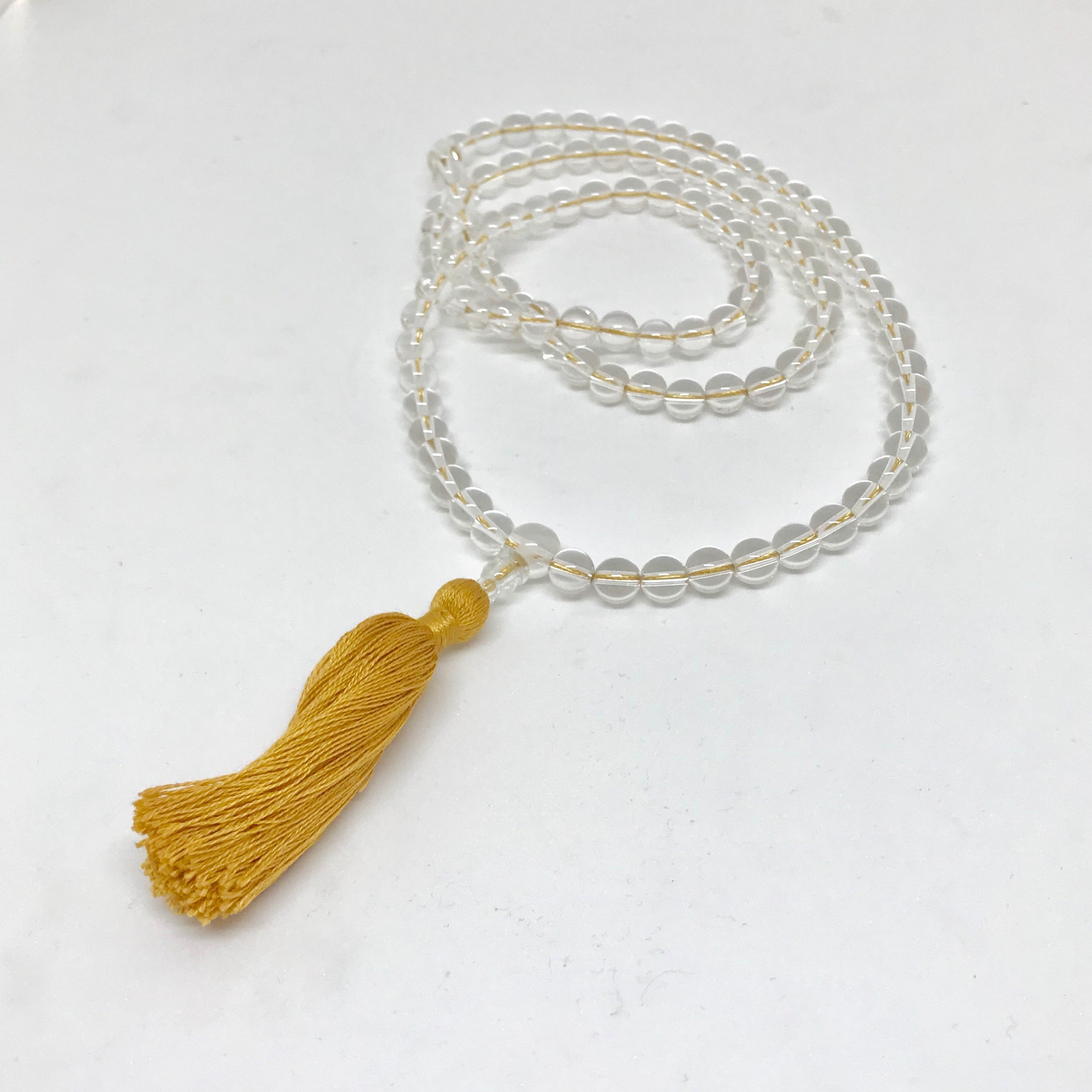 Crystal Saffron Mala