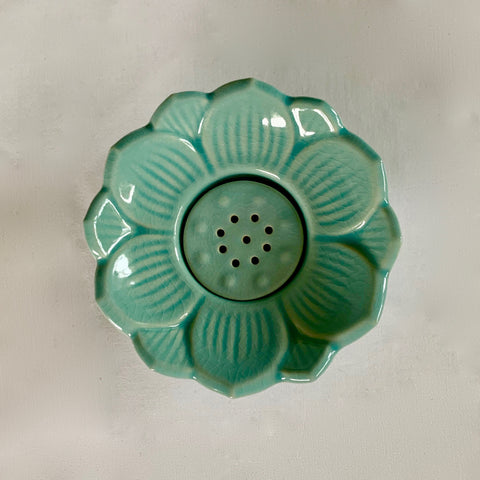 Ceramic lotus incense holder